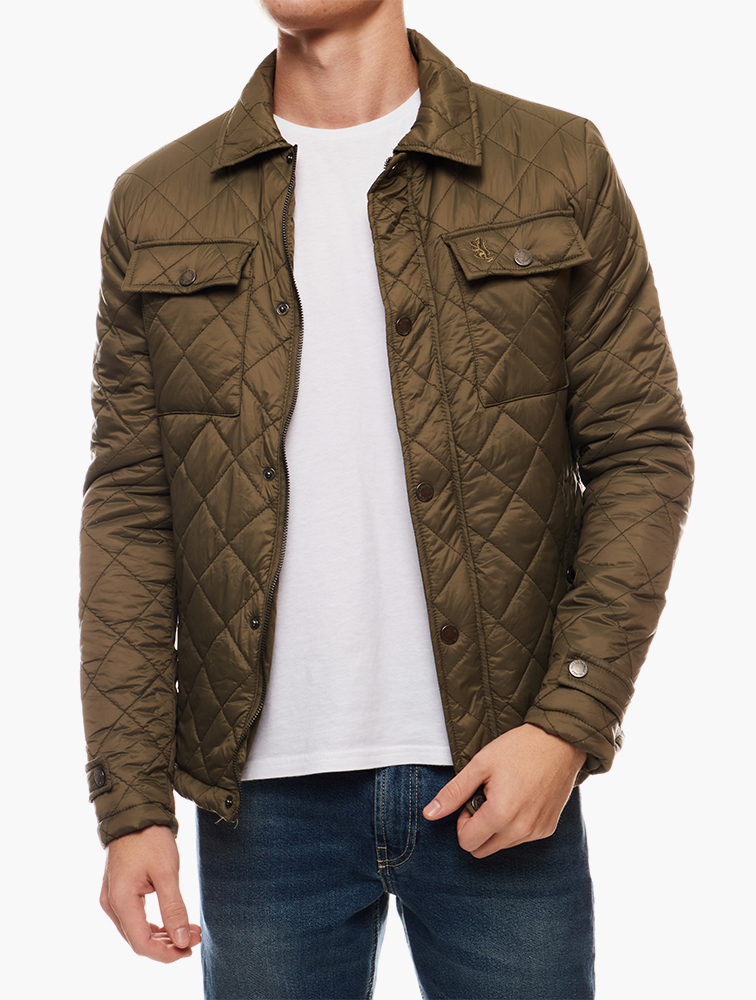 MyRunway | Shop Pringle of Scotland Khaki Padded Jacket for Men